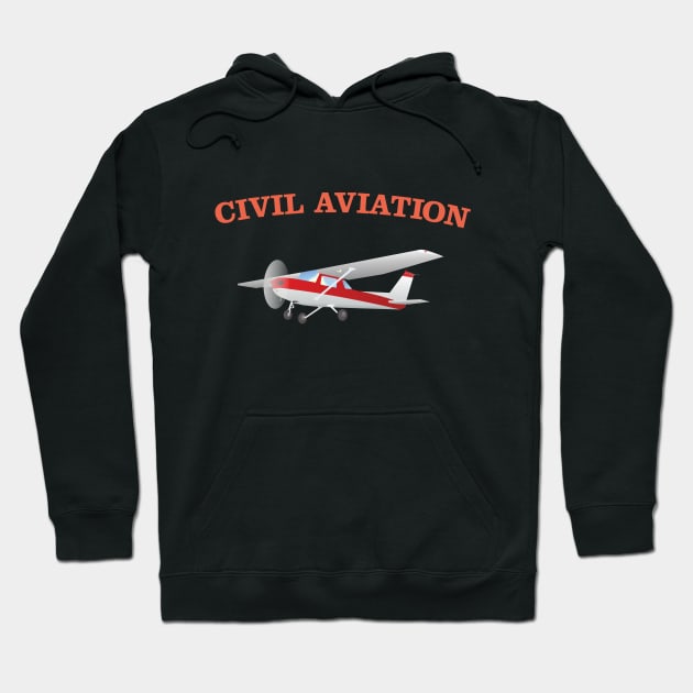 Civil Single-engined High Wing Airplane Hoodie by NorseTech